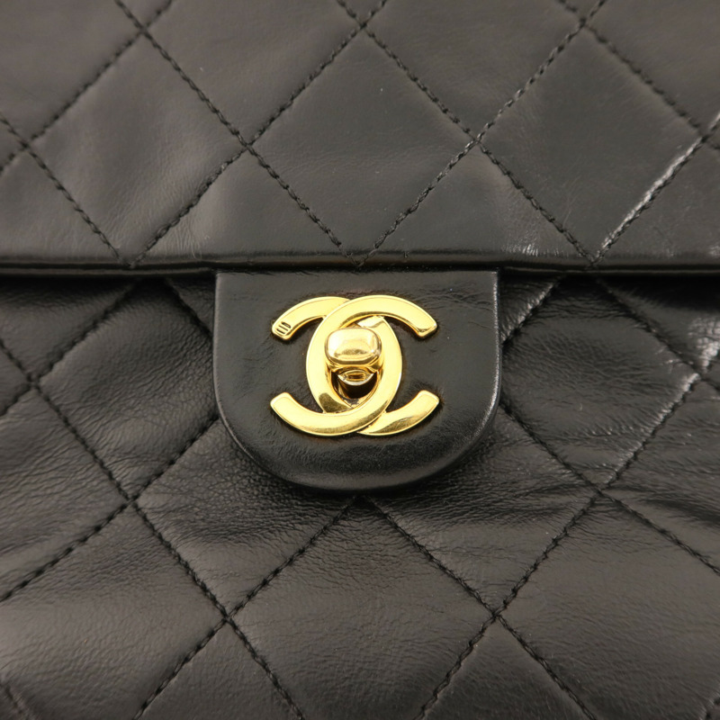 CHANEL 牛皮皮革Vintage Classic Flap Bag金扣鏈帶肩背袋-9