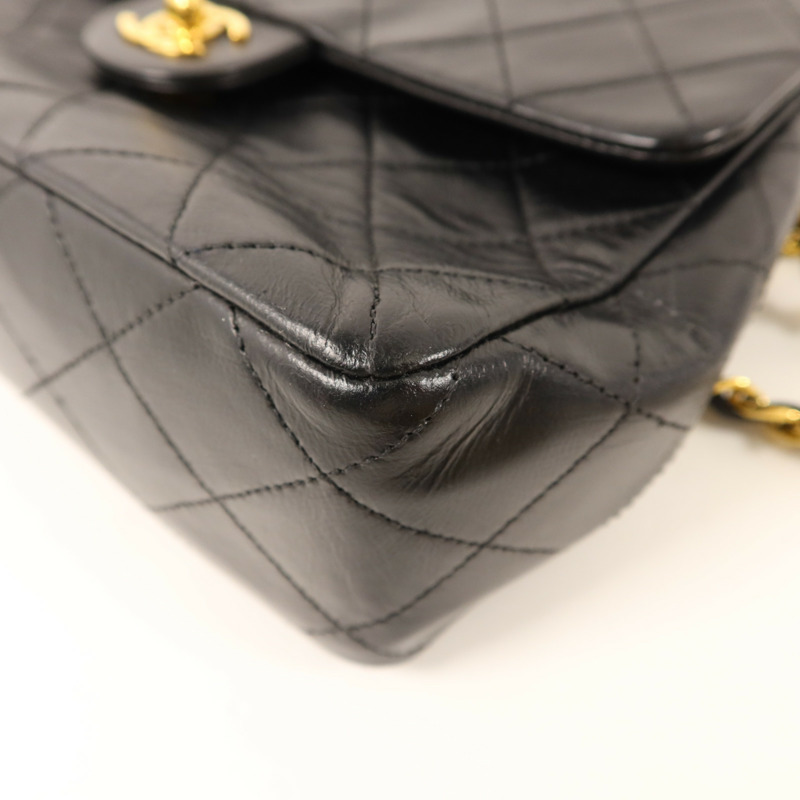 CHANEL 牛皮皮革Vintage Classic Flap Bag金扣鏈帶肩背袋-12