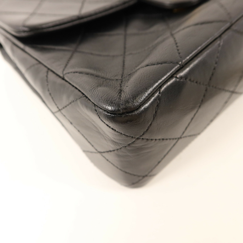 CHANEL 牛皮皮革Vintage Classic Flap Bag金扣鏈帶肩背袋-13