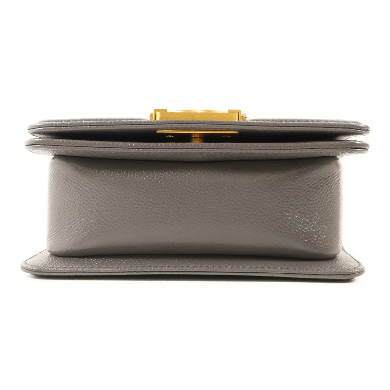 CHANEL 牛皮皮革Mini Boy金扣鏈帶肩背袋-3