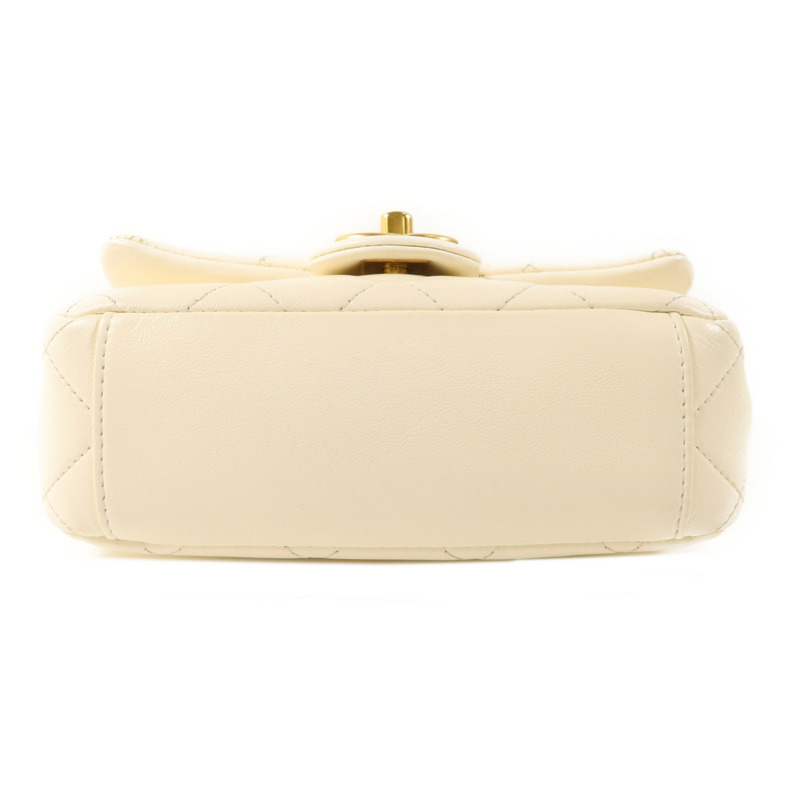 CHANEL 牛皮皮革Chain Shoulder金扣鏈帶肩背袋-3