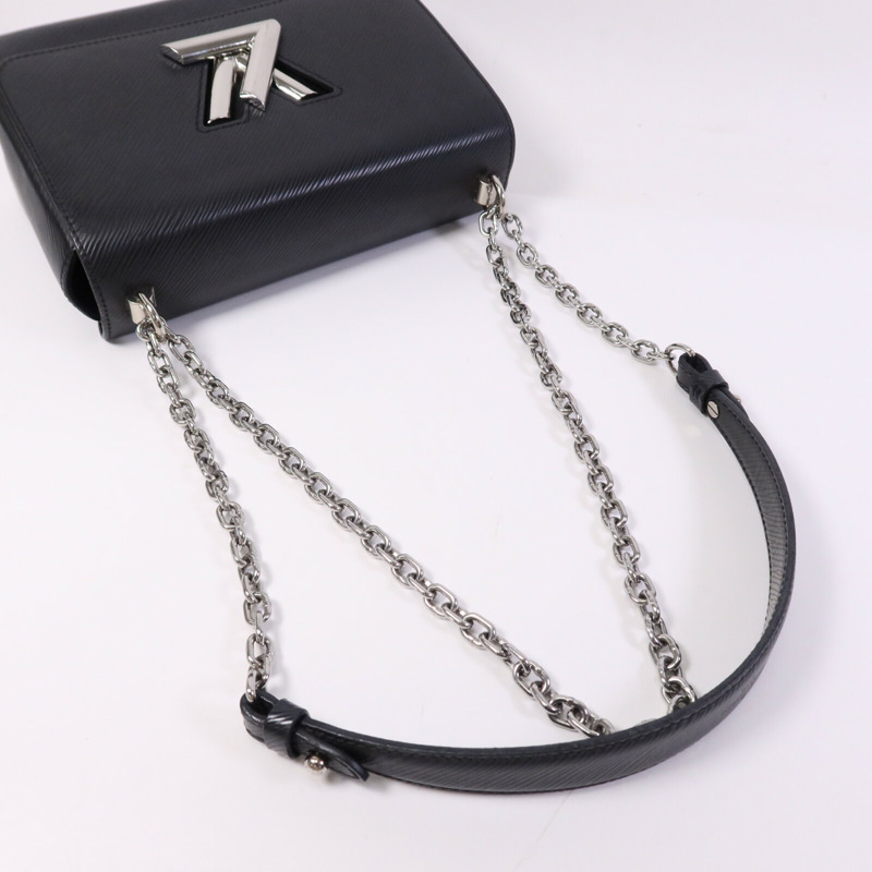 LOUIS VUITTON Epi Twist MM銀扣鏈帶肩背袋-8