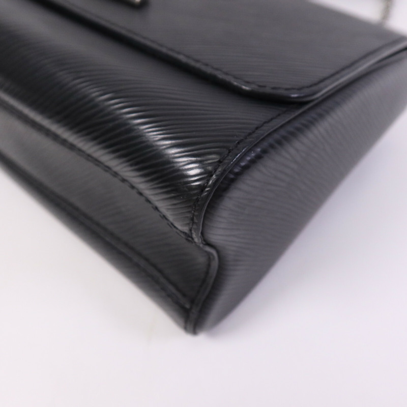 LOUIS VUITTON Epi Twist MM銀扣鏈帶肩背袋-10