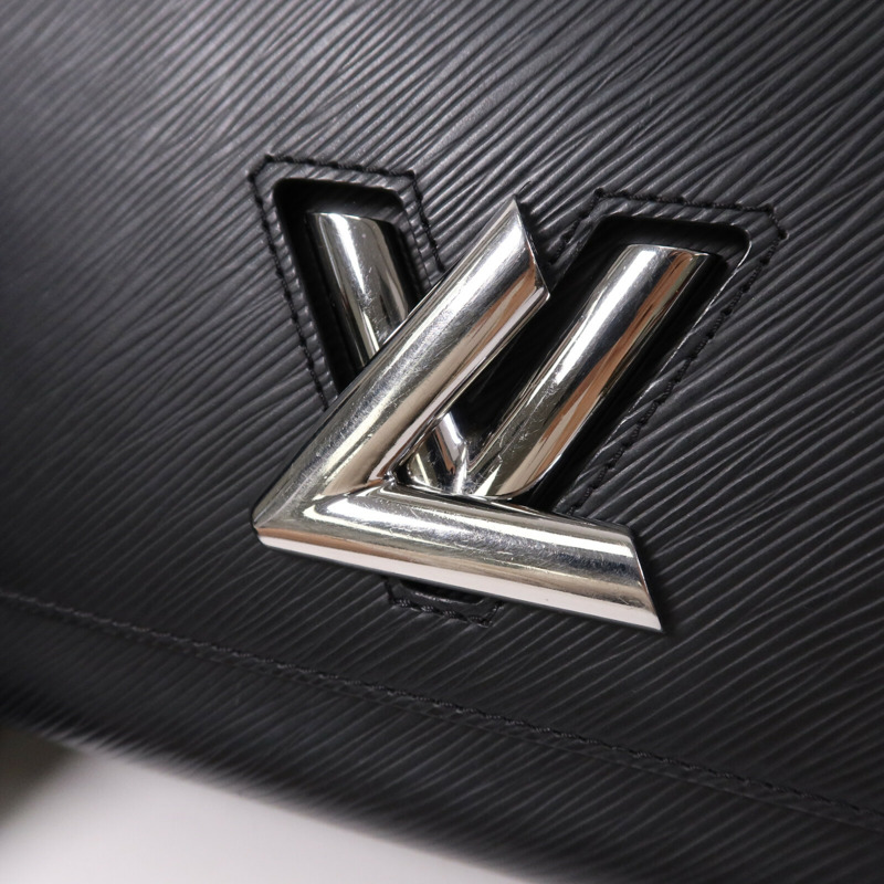 LOUIS VUITTON Epi Twist MM銀扣鏈帶肩背袋-14
