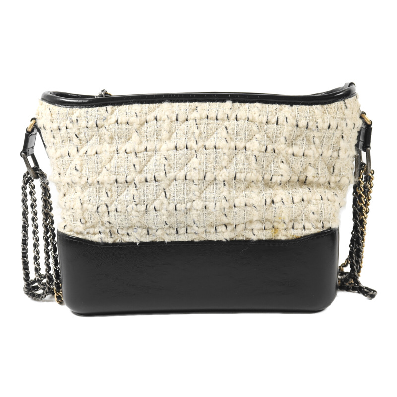 CHANEL Tweed Gabrielle Medium鏈帶肩背袋-1