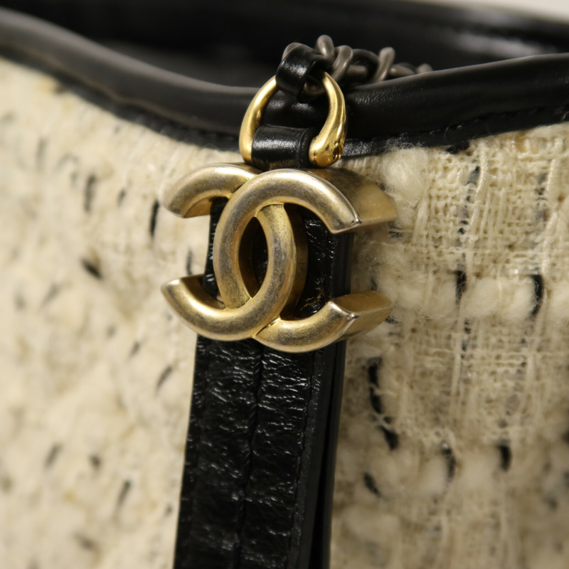 CHANEL Tweed Gabrielle Medium鏈帶肩背袋-10