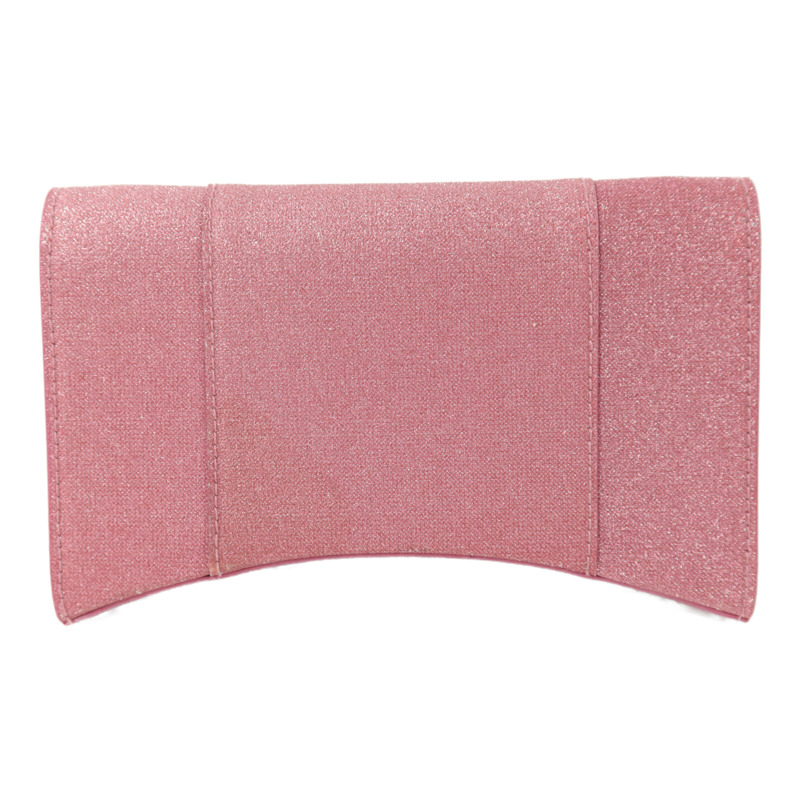 BALENCIAGA 牛皮皮革Hourless Mini Wallet Glitter銀扣鏈帶肩背袋-1