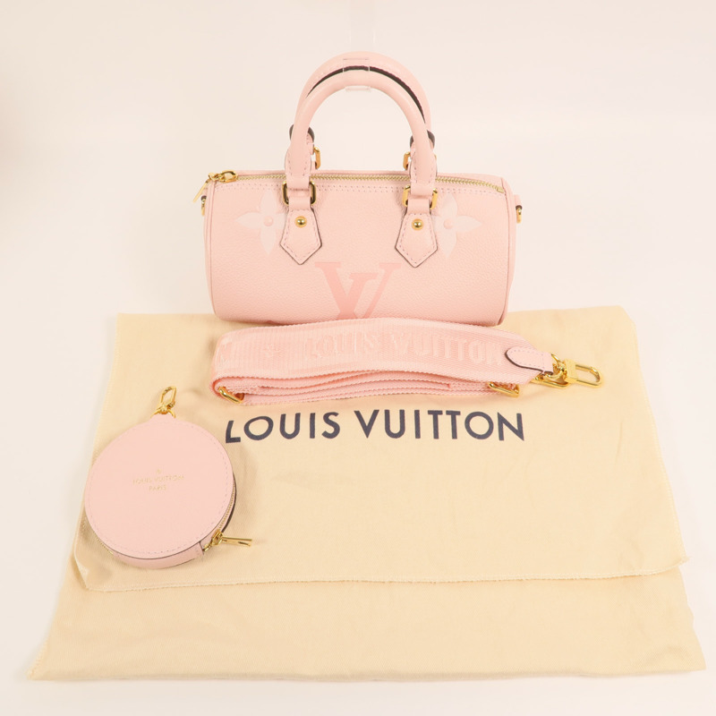 LOUIS VUITTON Monogram Empreinte Papillon BB金扣手挽肩背兩用袋-9