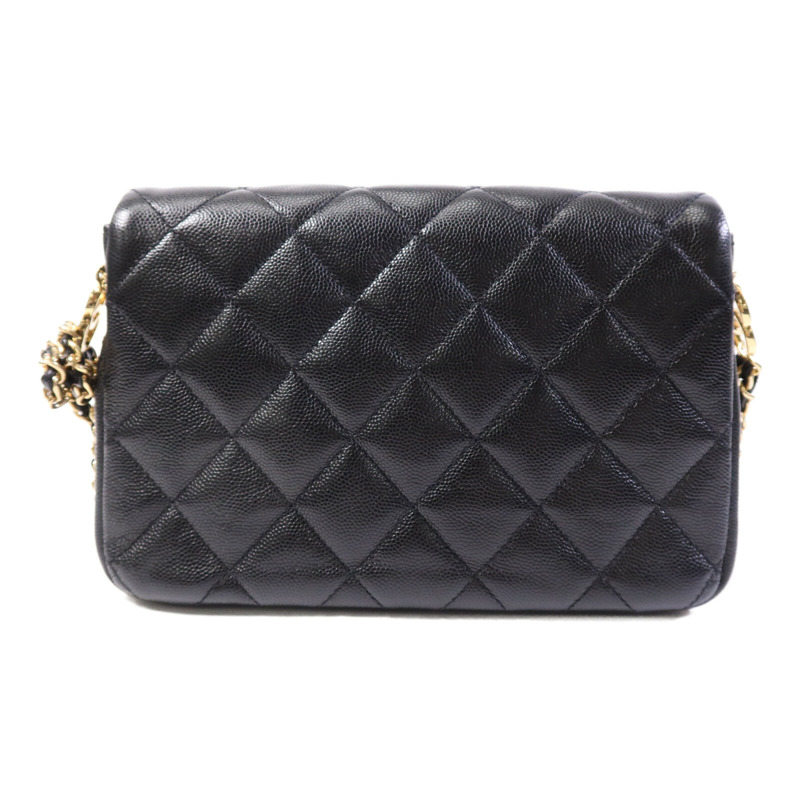 CHANEL 牛皮皮革Mini Flap Bag金扣鏈帶肩背袋-1