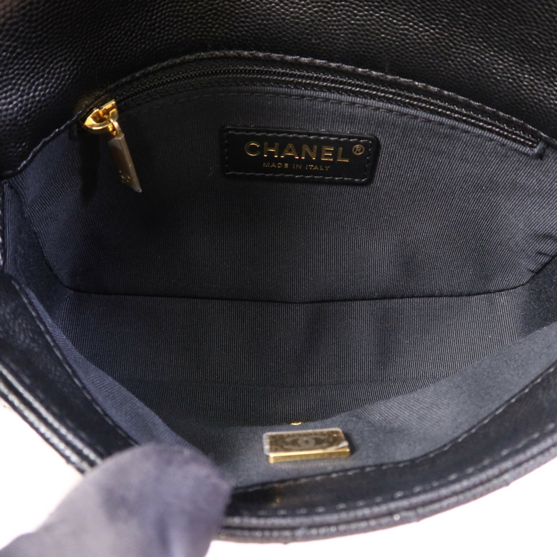 CHANEL 牛皮皮革Mini Flap Bag金扣鏈帶肩背袋-4