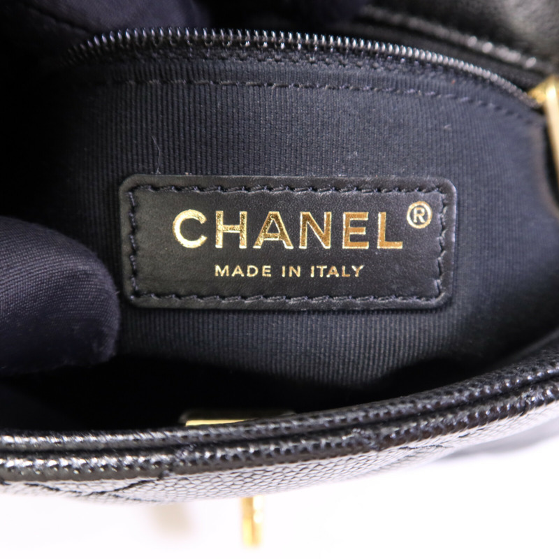 CHANEL 牛皮皮革Mini Flap Bag金扣鏈帶肩背袋-5