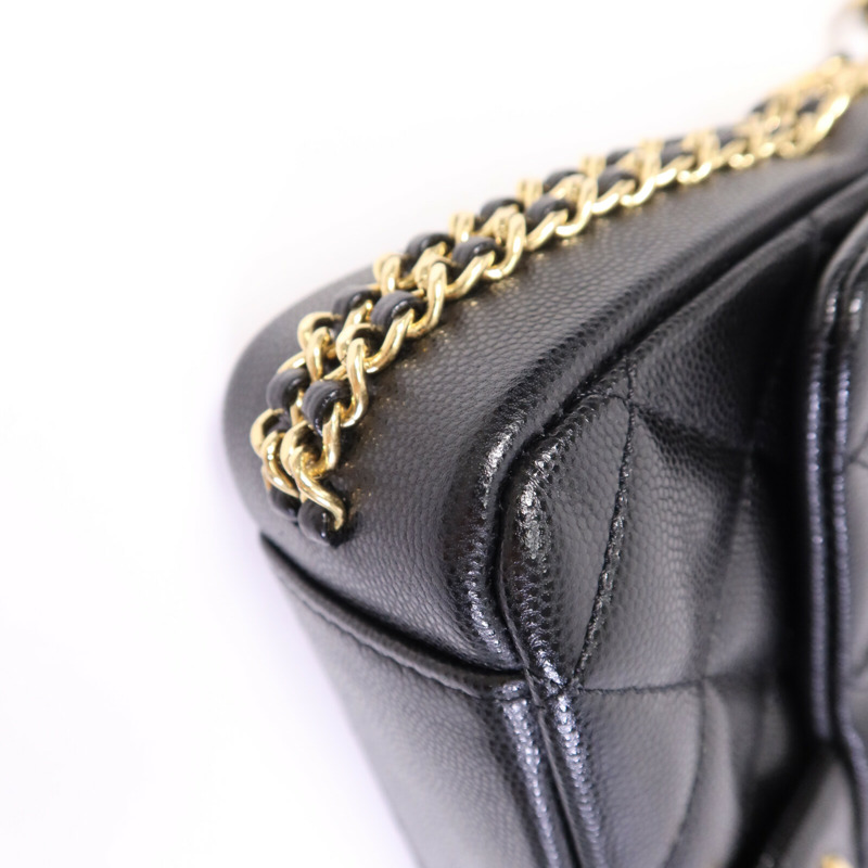 CHANEL 牛皮皮革Mini Flap Bag金扣鏈帶肩背袋-11