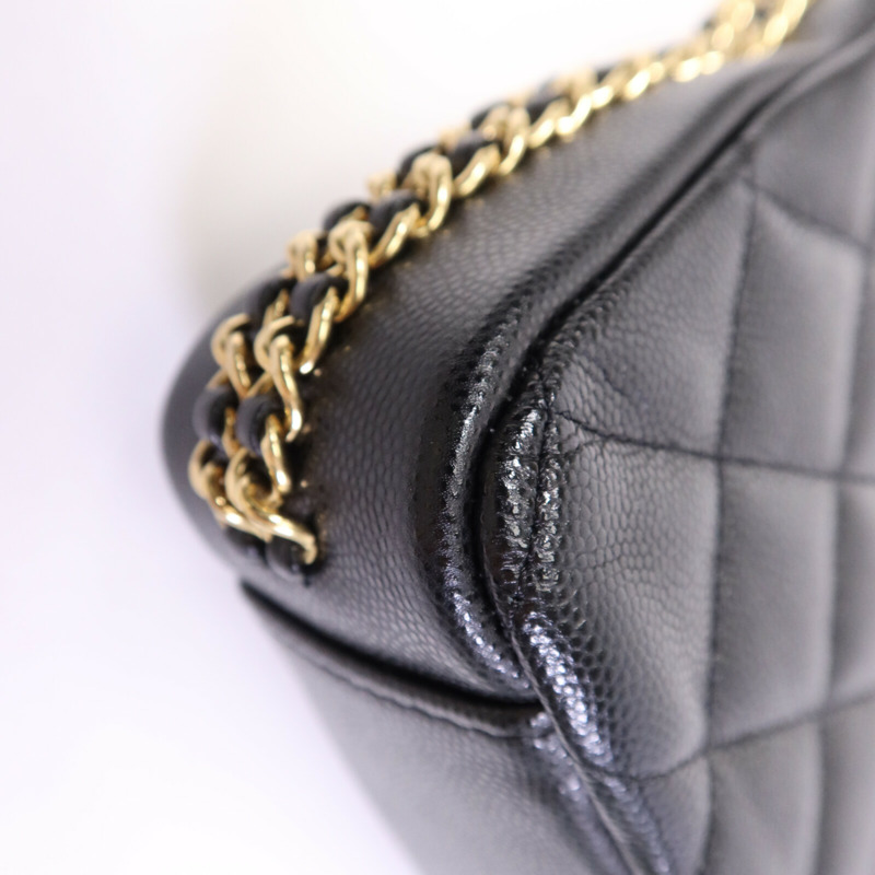 CHANEL 牛皮皮革Mini Flap Bag金扣鏈帶肩背袋-13