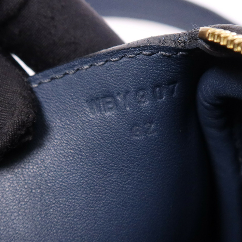 HERMES Clemence皮革Mini Lindy金扣手挽肩背兩用袋Bleu Nuit-7
