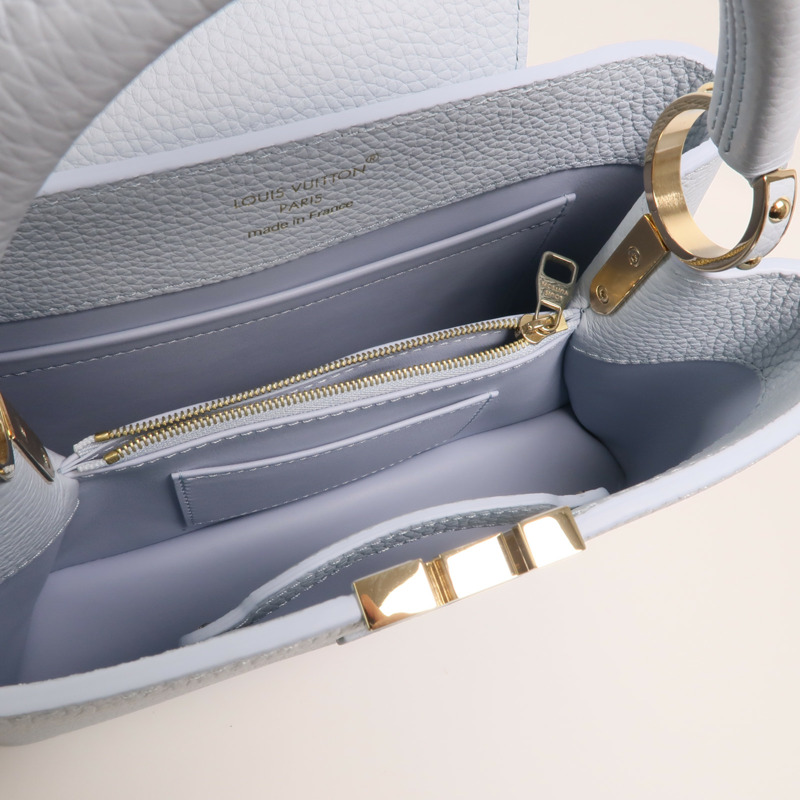 LOUIS VUITTON 牛皮皮革Capucines BB金扣手挽肩背兩用袋-4