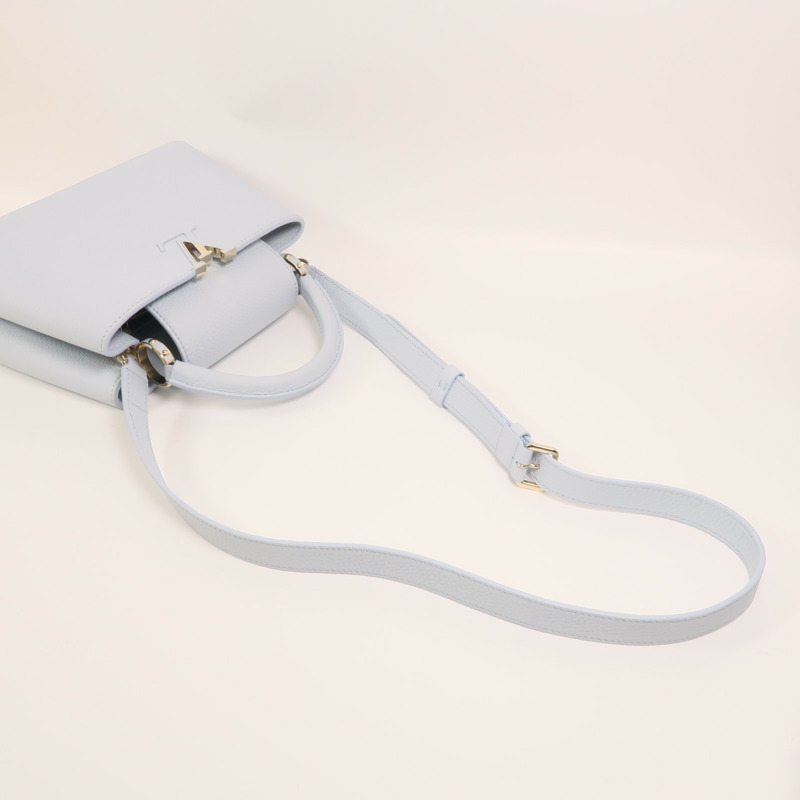 LOUIS VUITTON 牛皮皮革Capucines BB金扣手挽肩背兩用袋-7