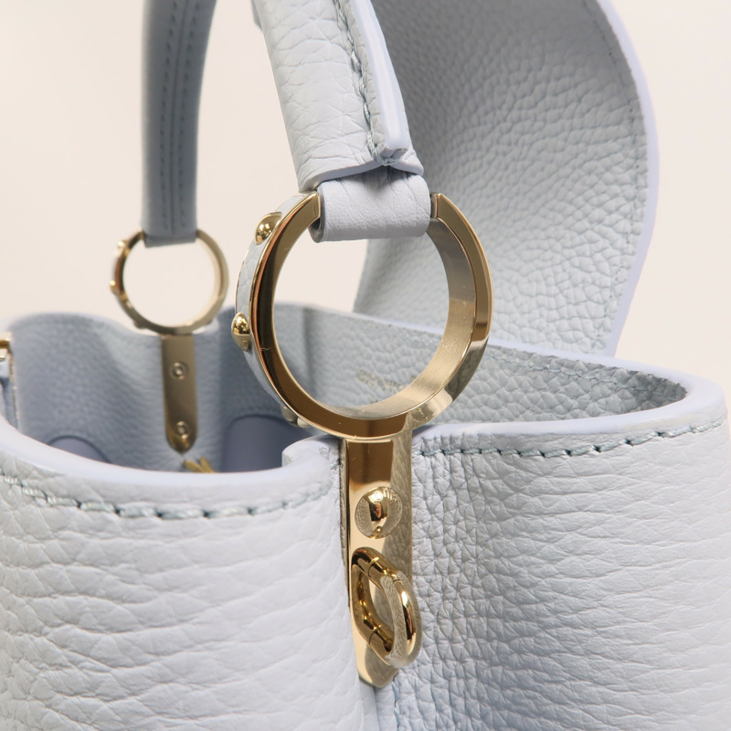 LOUIS VUITTON 牛皮皮革Capucines BB金扣手挽肩背兩用袋-8