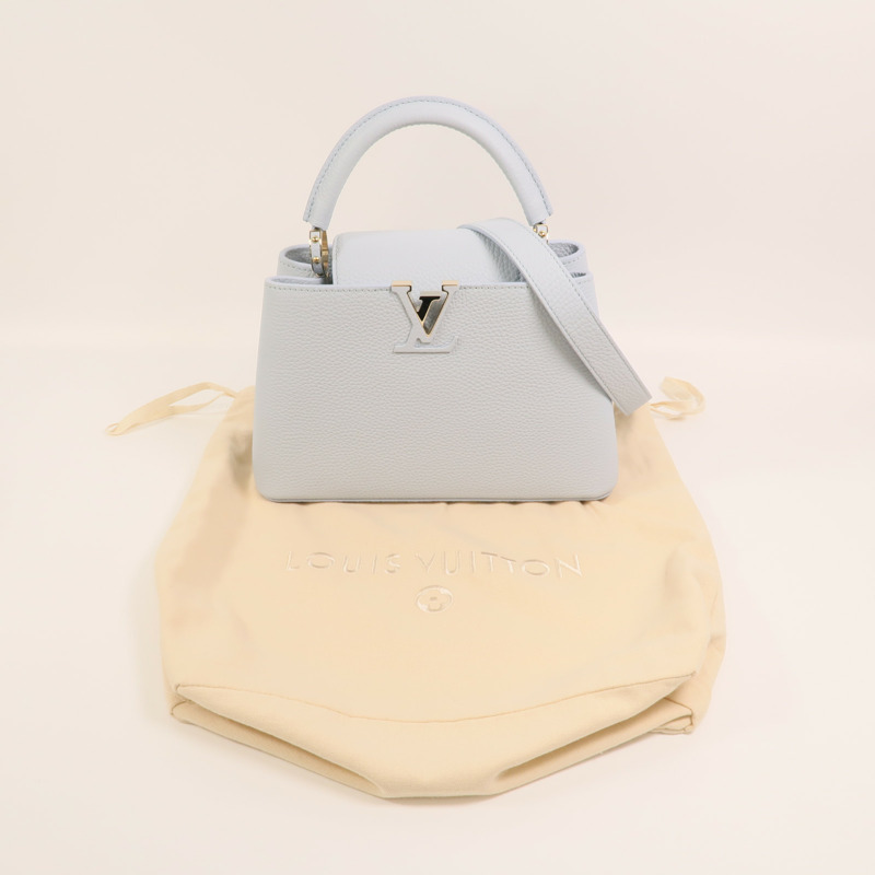 LOUIS VUITTON 牛皮皮革Capucines BB金扣手挽肩背兩用袋-11