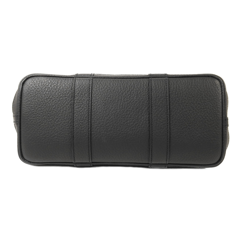 HERMES 帆布Garden Party TPM銀扣手挽袋Noir-3