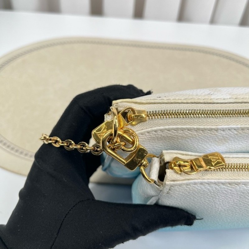 LV路易威登 夏日限定漸變藍色五合一組合包 帆布拼皮 麻將包腋下包手提單肩斜挎包 女款 清新又時尚-14