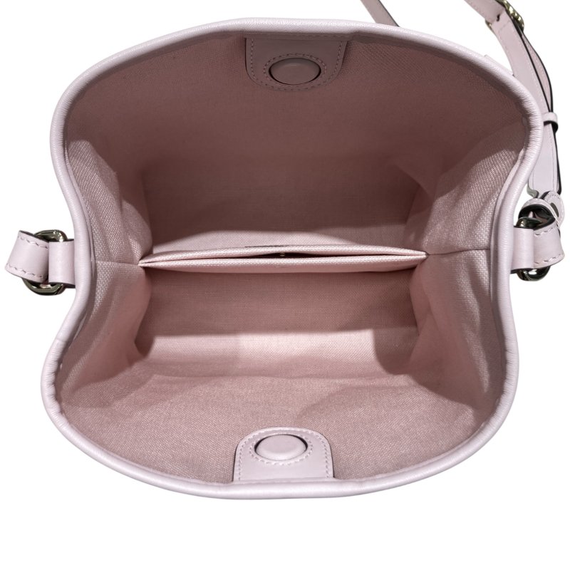 GUCCI 古馳 815118 GG標誌小水桶包 粉紅色 GG 圖案塗層布料-6