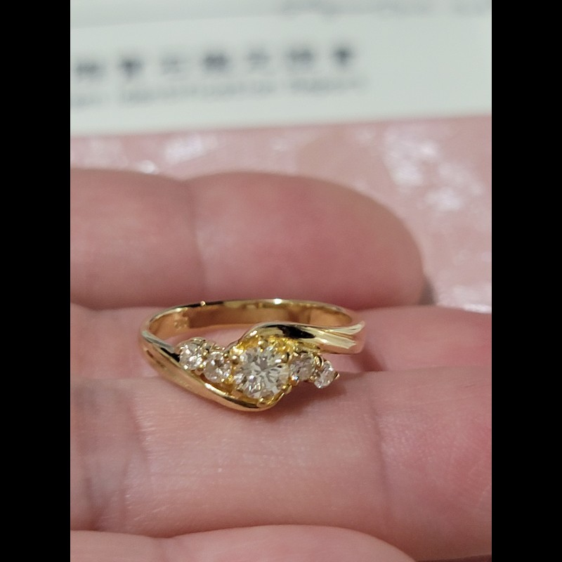 18k金鑽石戒指-3