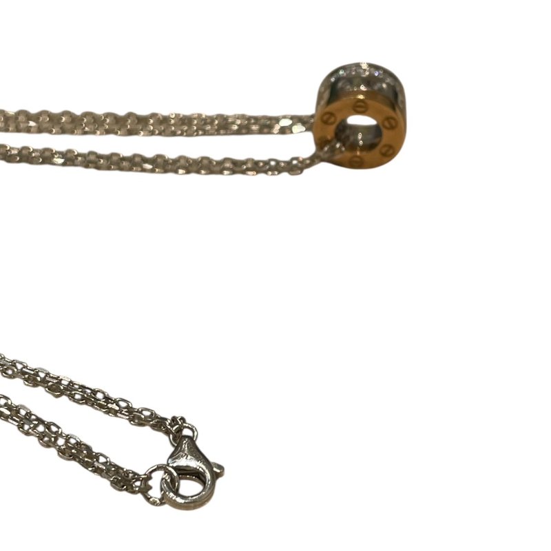 CAERTIER 卡地亞 LOVE 鑽石三環項鍊 K18 白金/黃金/玫瑰金-5