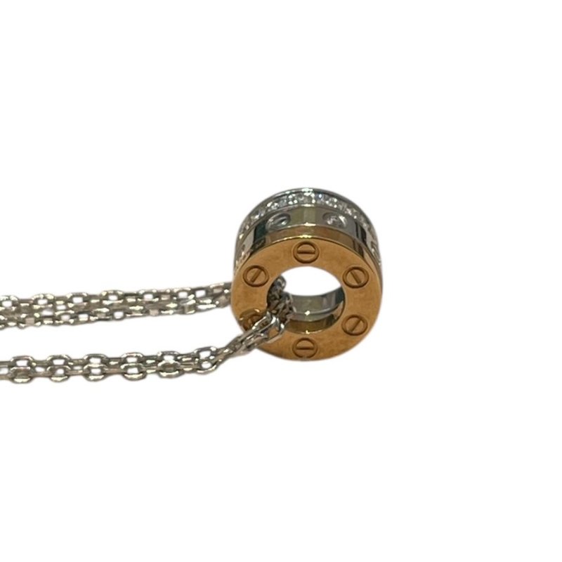 CAERTIER 卡地亞 LOVE 鑽石三環項鍊 K18 白金/黃金/玫瑰金-8