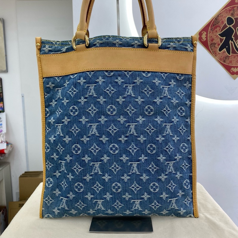 LV丹寧琴譜 絕版復古tote 限量絕版牛仔-1
