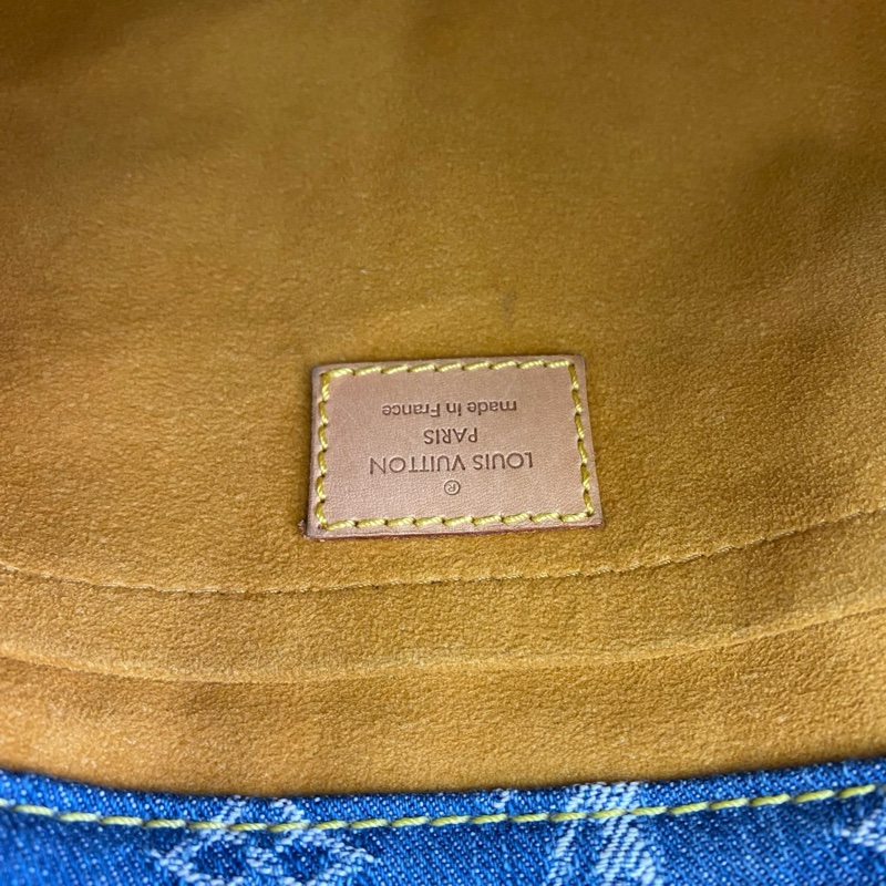 LV丹寧琴譜 絕版復古tote 限量絕版牛仔-12