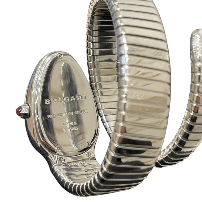 BVLGARI 寶格麗 SP.35.S 靈蛇腕表 不鏽鋼 石英-5