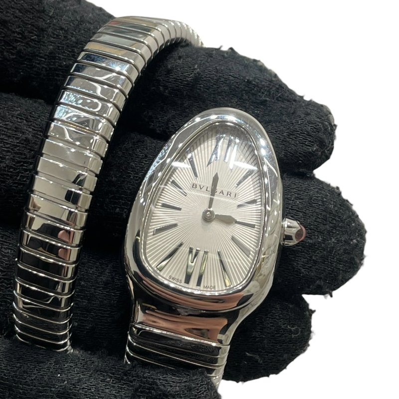 BVLGARI 寶格麗 SP.35.S 靈蛇腕表 不鏽鋼 石英-6