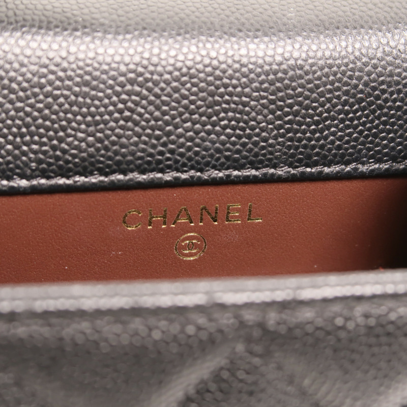 CHANEL 牛皮皮革Phone Bag金扣鏈帶肩背袋-5