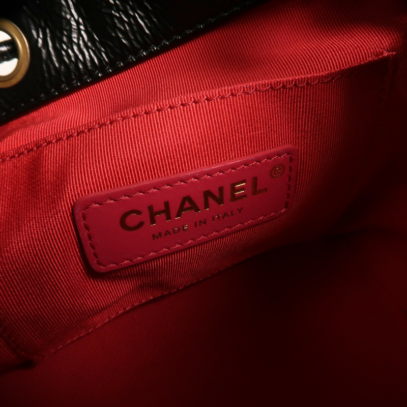 CHANEL 牛皮皮革Bucket金扣鏈帶肩背袋-5