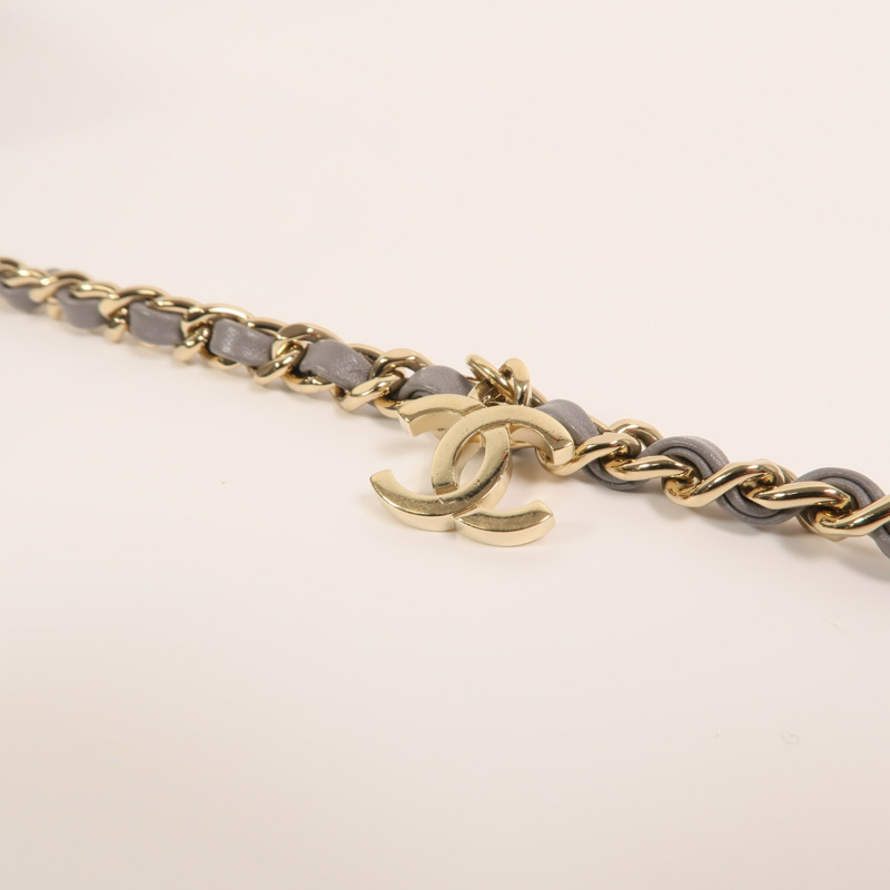 CHANEL 牛皮皮革CC Mania Flap Bag金扣鏈帶肩背袋-8