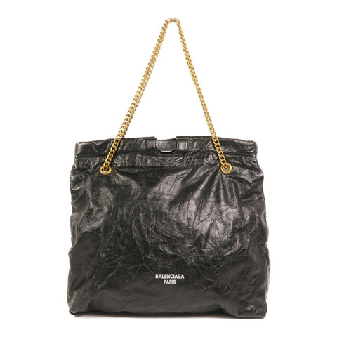 BALENCIAGA 牛皮皮革Crush Small金扣鏈帶肩背袋
