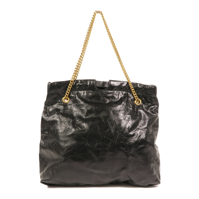 BALENCIAGA 牛皮皮革Crush Small金扣鏈帶肩背袋-1