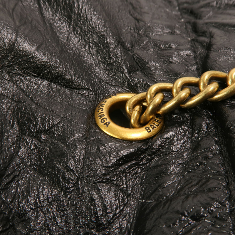 BALENCIAGA 牛皮皮革Crush Small金扣鏈帶肩背袋-8