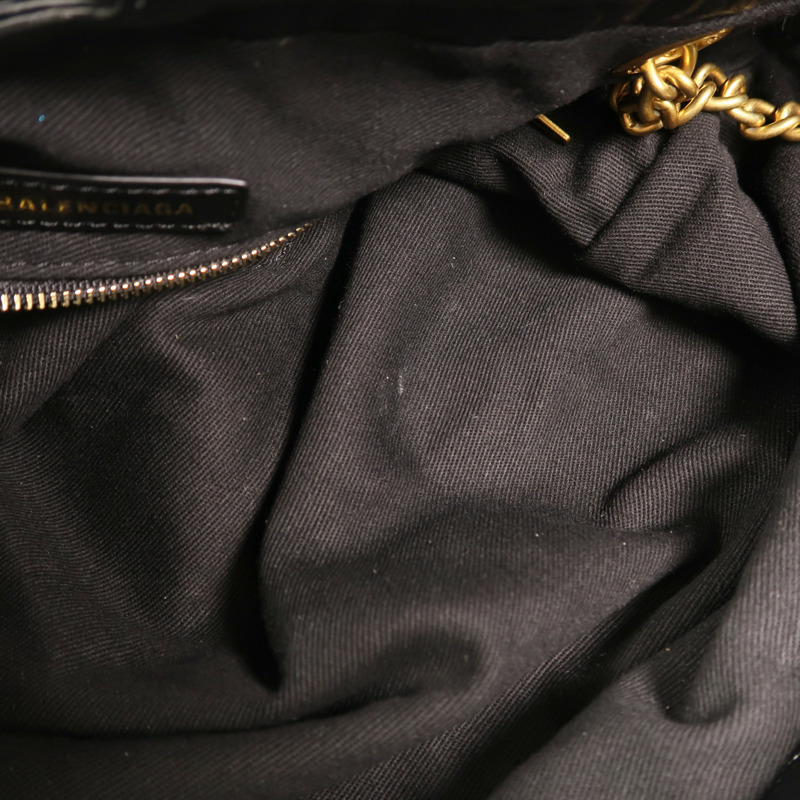 BALENCIAGA 牛皮皮革Crush Small金扣鏈帶肩背袋-14
