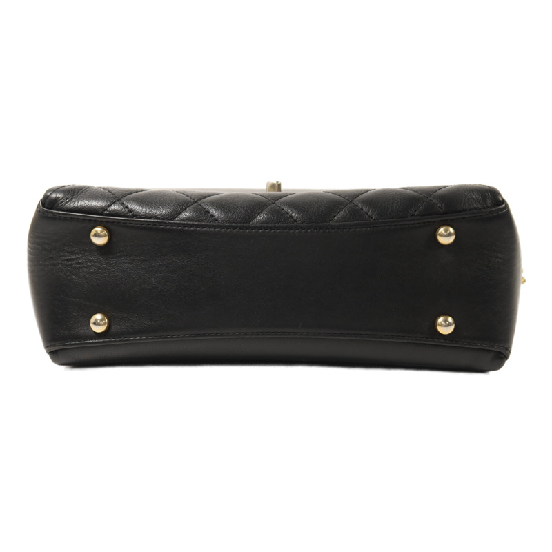 CHANEL 羊皮皮革Chain Shoulder金扣鏈帶肩背袋-3