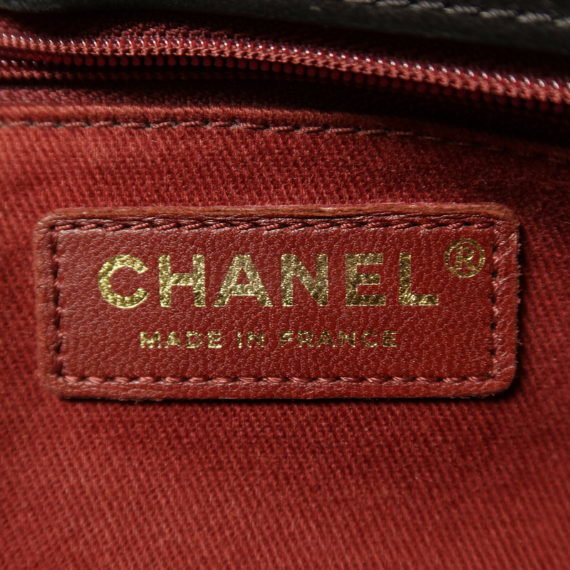 CHANEL 羊皮皮革Chain Shoulder金扣鏈帶肩背袋-5