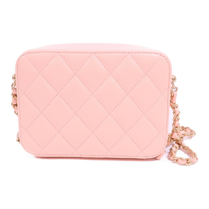 CHANEL 羊皮皮革Camera Gold Ball金扣鏈帶肩背袋-1