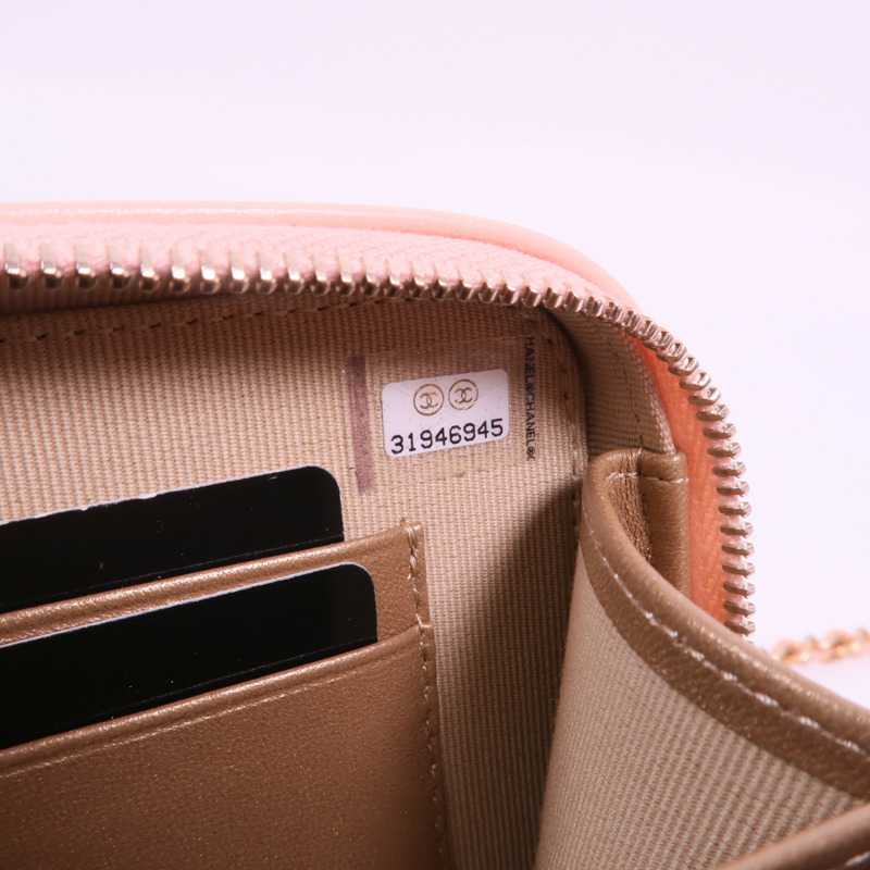 CHANEL 羊皮皮革Camera Gold Ball金扣鏈帶肩背袋-6