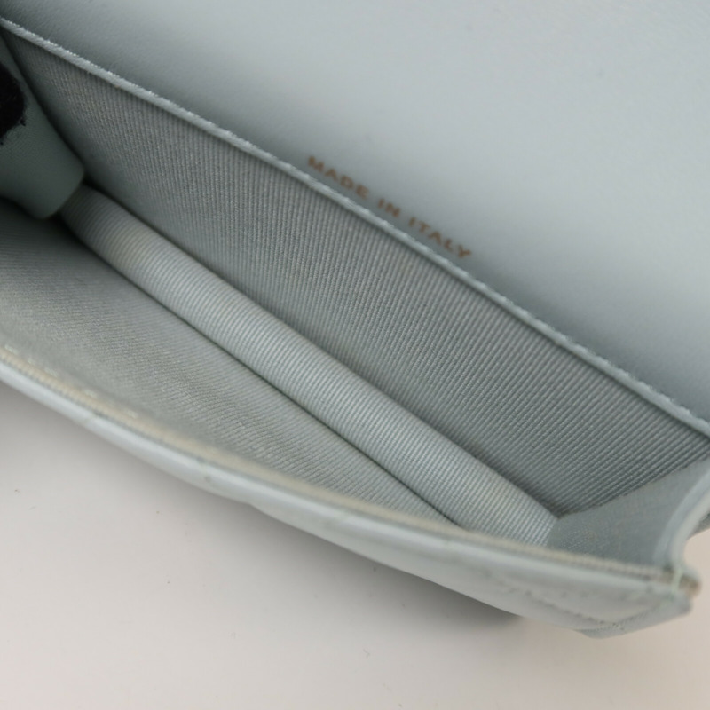 CHANEL 羊皮皮革Top Handle Flap金扣鏈帶手挽肩背兩用袋-4