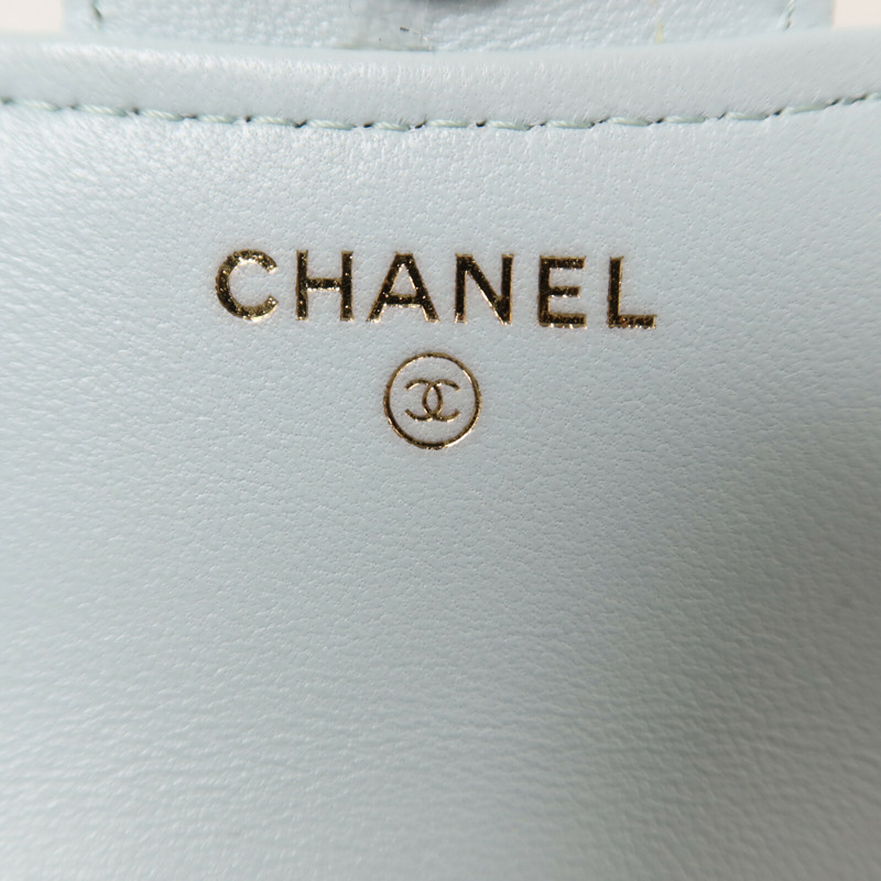 CHANEL 羊皮皮革Top Handle Flap金扣鏈帶手挽肩背兩用袋-5