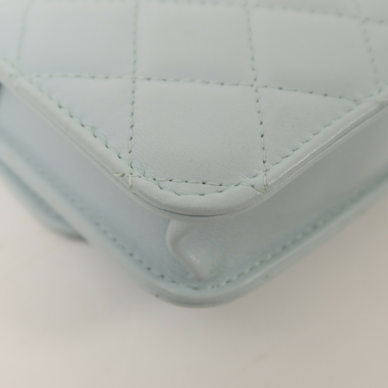 CHANEL 羊皮皮革Top Handle Flap金扣鏈帶手挽肩背兩用袋-14