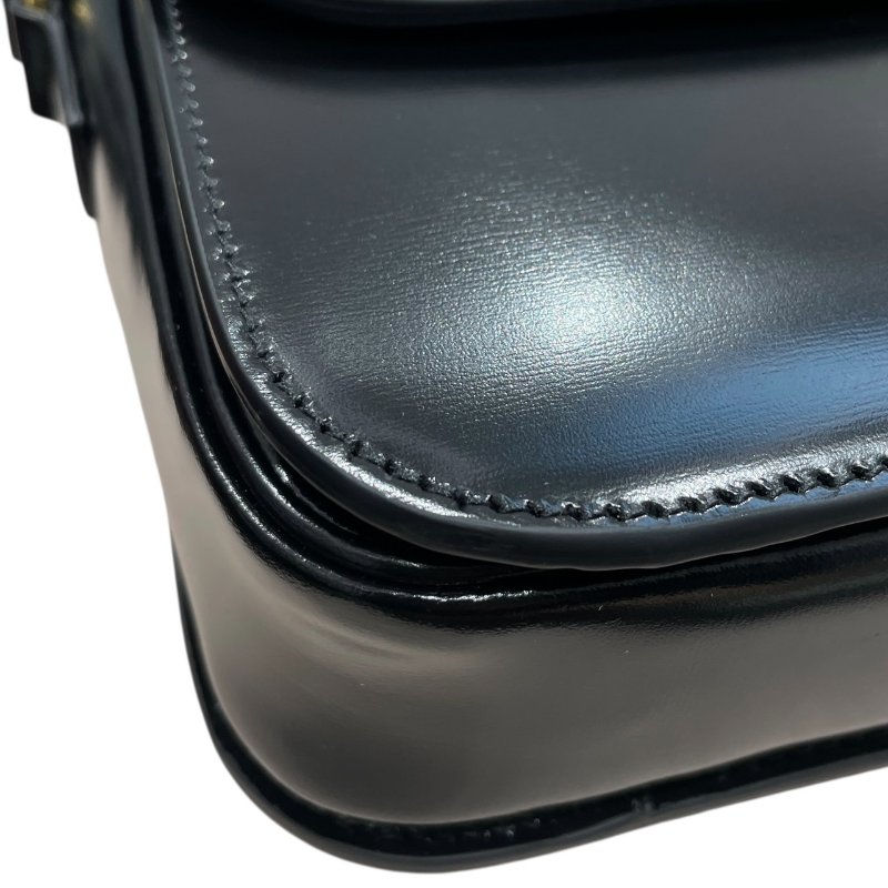 CELINE 思琳 TEEN TRIOMPHE 凱旋門肩背包 皮革 黑色 金釦-6