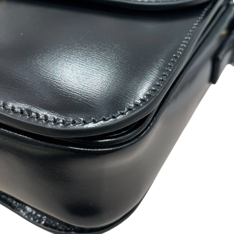 CELINE 思琳 TEEN TRIOMPHE 凱旋門肩背包 皮革 黑色 金釦-7