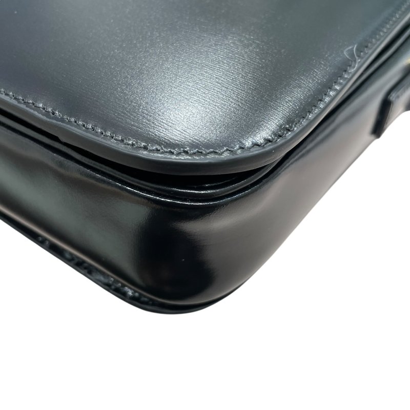 CELINE 思琳 TEEN TRIOMPHE 凱旋門肩背包 皮革 黑色 金釦-9