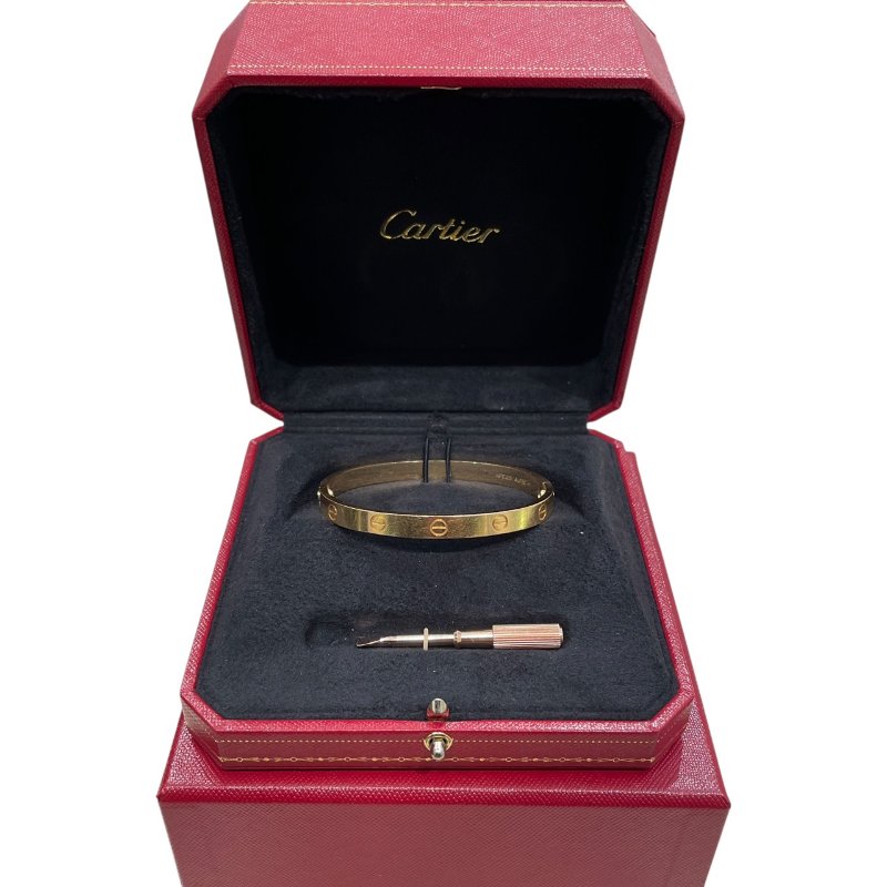 CARTIER 卡地亞 LOVE BRACELET SIZE:18 K18YG 手環-9